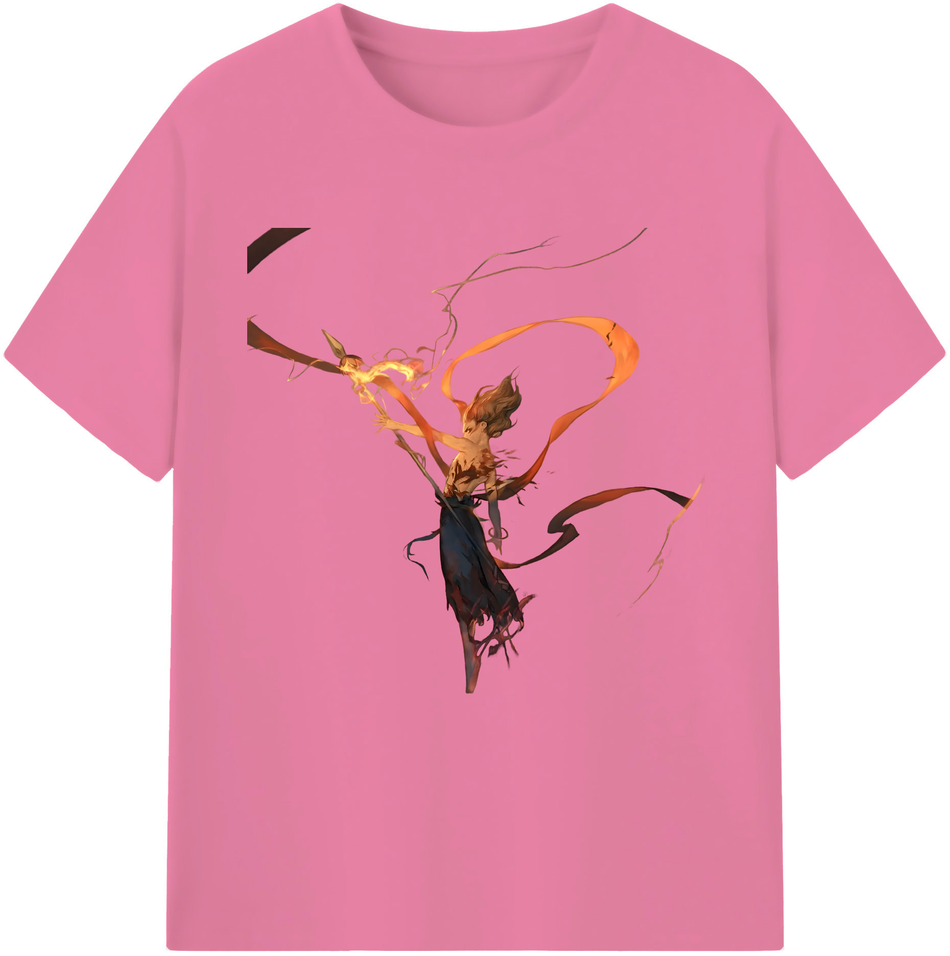 （画像用） Ne Zha 2 ナタ 魔童の大暴れ 綿100％半袖Tシャツ（フロントプリント）